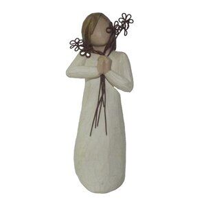 Willow Tree Figurine FRIENDSHIP 2004 Susan Lordi Demdaco posable flowers 5.25"